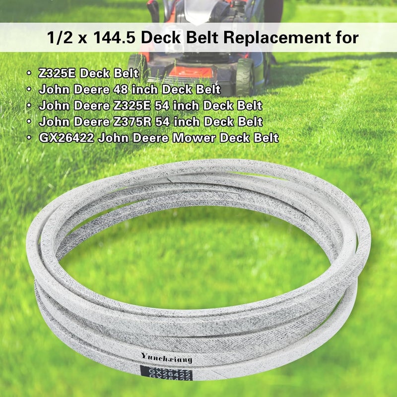 Dofank GX26422 Deck Belt Kevlar for John Deere Z325E, Z375R, Z355E, Z330M, Z330R, Z355R Zero Trun Mower with 48'' 54'' Deck, Replace GX26422 John Deere Mower Deck Belt - Aramid Cord, 1/2'' x 144.5'' - Image 3